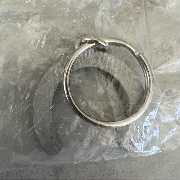 LexisNexis horseshoe keychain collectible metal silver tone - Picture 4 of 4